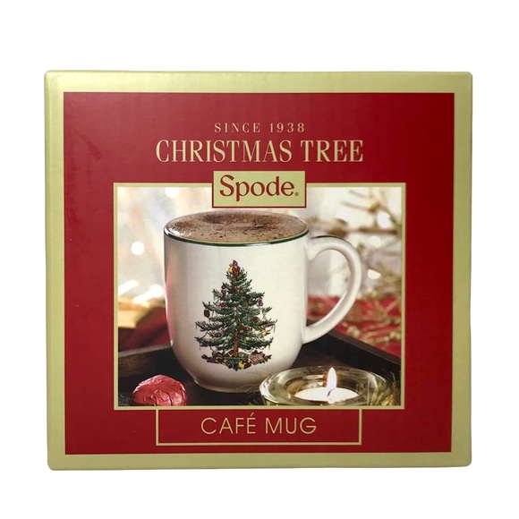 SPODE Christmas Tree Cafe Mug ~ New In Box Cocoa Coffee Tea Mug 14 Oz. - Picture 7 of 13